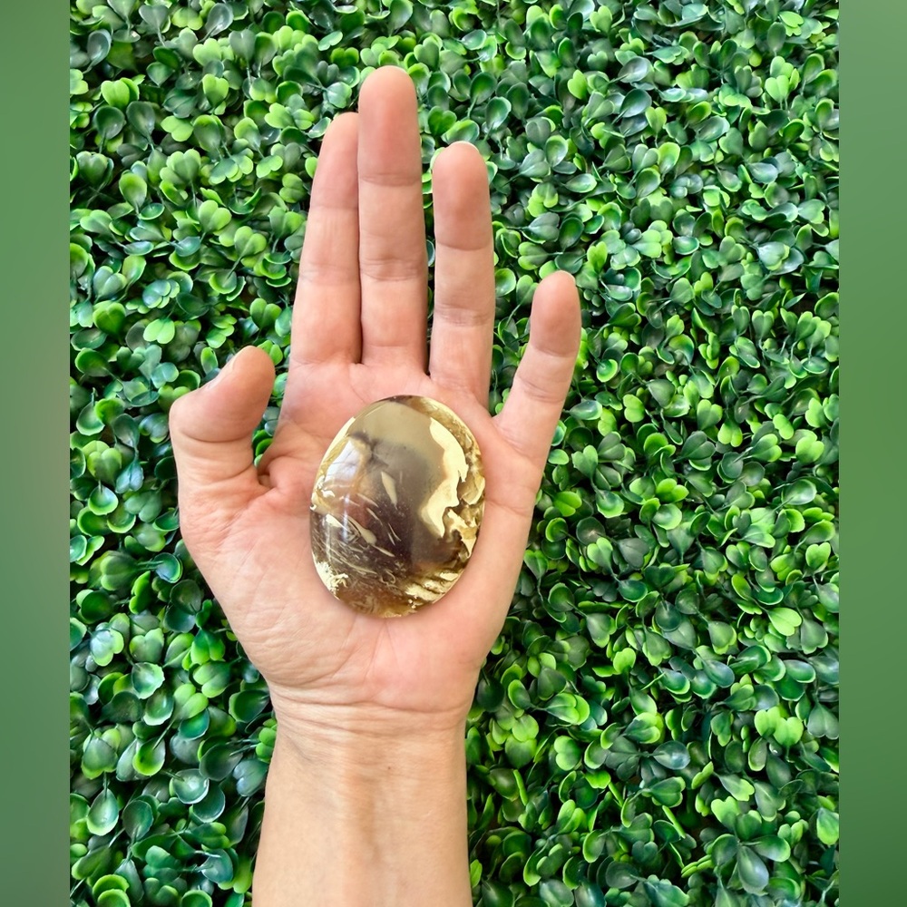 Blue Amber Palmstone from Indonesia - Picture 5 of 5